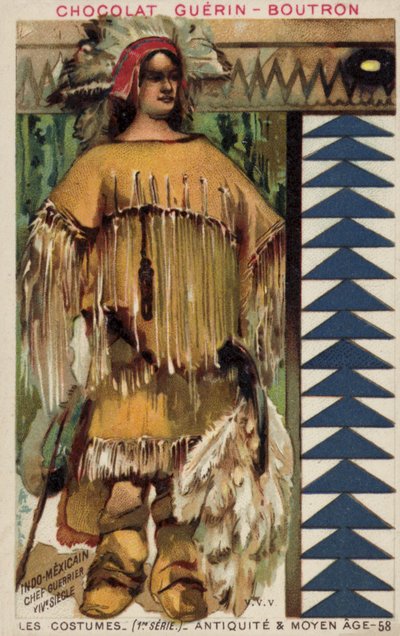 Jefe guerrero indio mexicano, siglo XIV de French School